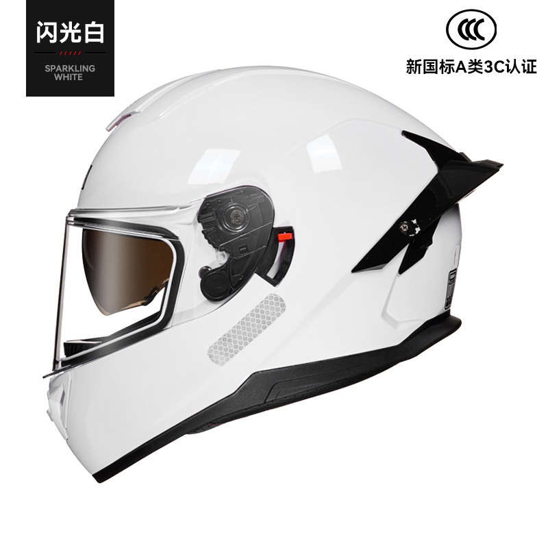 Casco de motocicleta de marca RNG, casco de locomotora de doble lente, casco de motocicleta de cola grande, casco de locomotora eléctrica