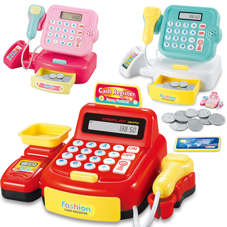 Casa de juegos eléctrica para niños supermercado caja registradora computadora rompecabezas niños y niñas kindergarten regalo fábrica juguete al por mayor