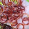 White plastic acrylic amber rubber rings, accessory with accessories, 24mm, handmade