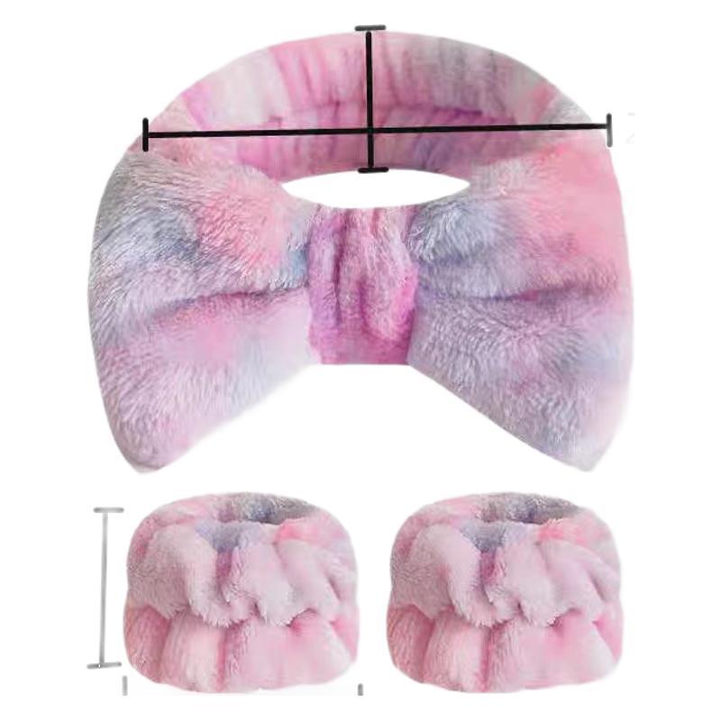 Europa y los Estados Unidos tiñidos transfronterizos fabricantes de correa de cabello de arco directamente para mujeres lavar la cara SPA correa de cabello de franela correa de cabello