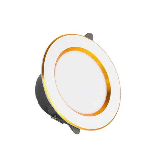 Tubular LED embedded ceiling light living room ceiling downlight hidden LED spotlight with three-color variable light hotel project lighting fixture