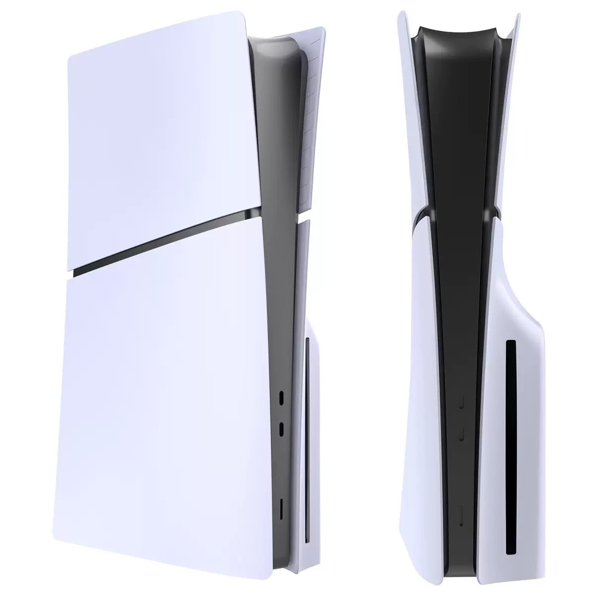 PS5 Slim Anniversary Case Replacement Grey Game Console Case Removable Black Slim Case