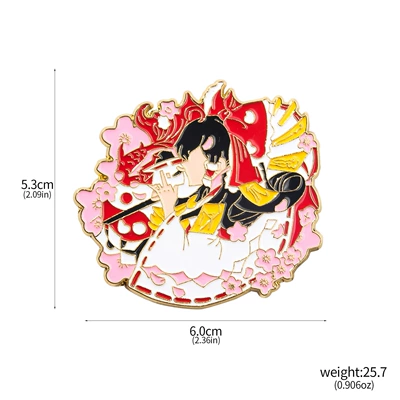 Oriental project enamel brooch eight clouds purple figure badge fantasy township 17 years old purple mother fjdjqiweiop (Yaxa sancaqları) - x00495-01-opp-packaging