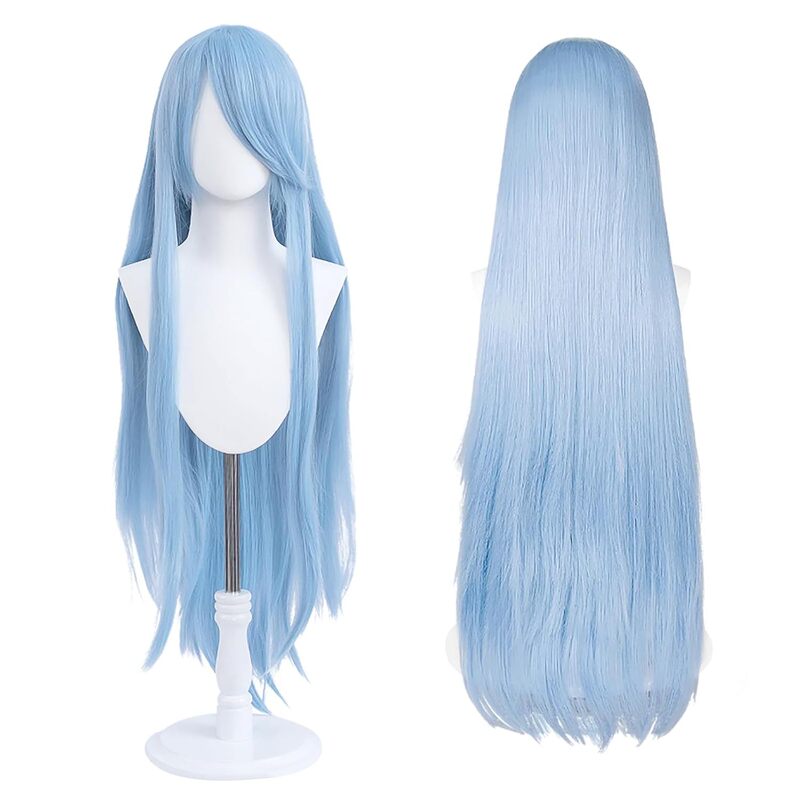 Akatsuki Akatsuki Cosplay Asura Cosplay Full Headgear Anime Light Blue Wig Female 80cm Akatsuki Akatsuki Cosplay Asura Cosplay Full Headgear Anime Light Blue Wig Female 80cm