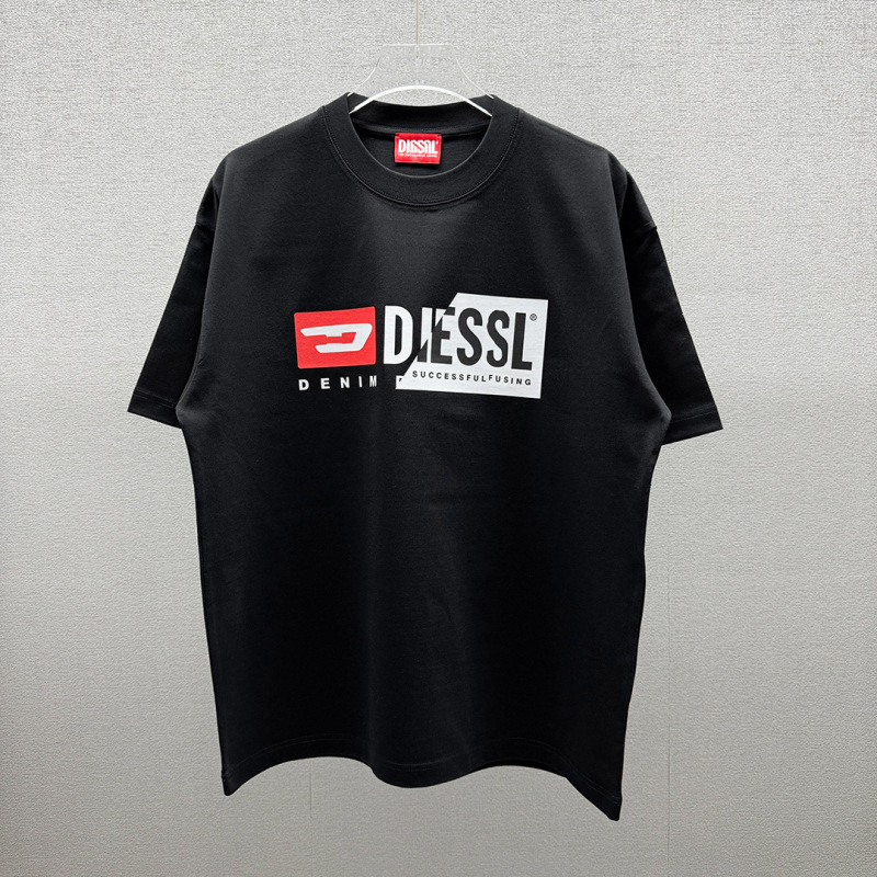 Cross-Border Fashion Diess&Sfl Simple Short-Sleeve Unisex T-Shirt Loose Print T-Shirt Trendy Brand Oversize