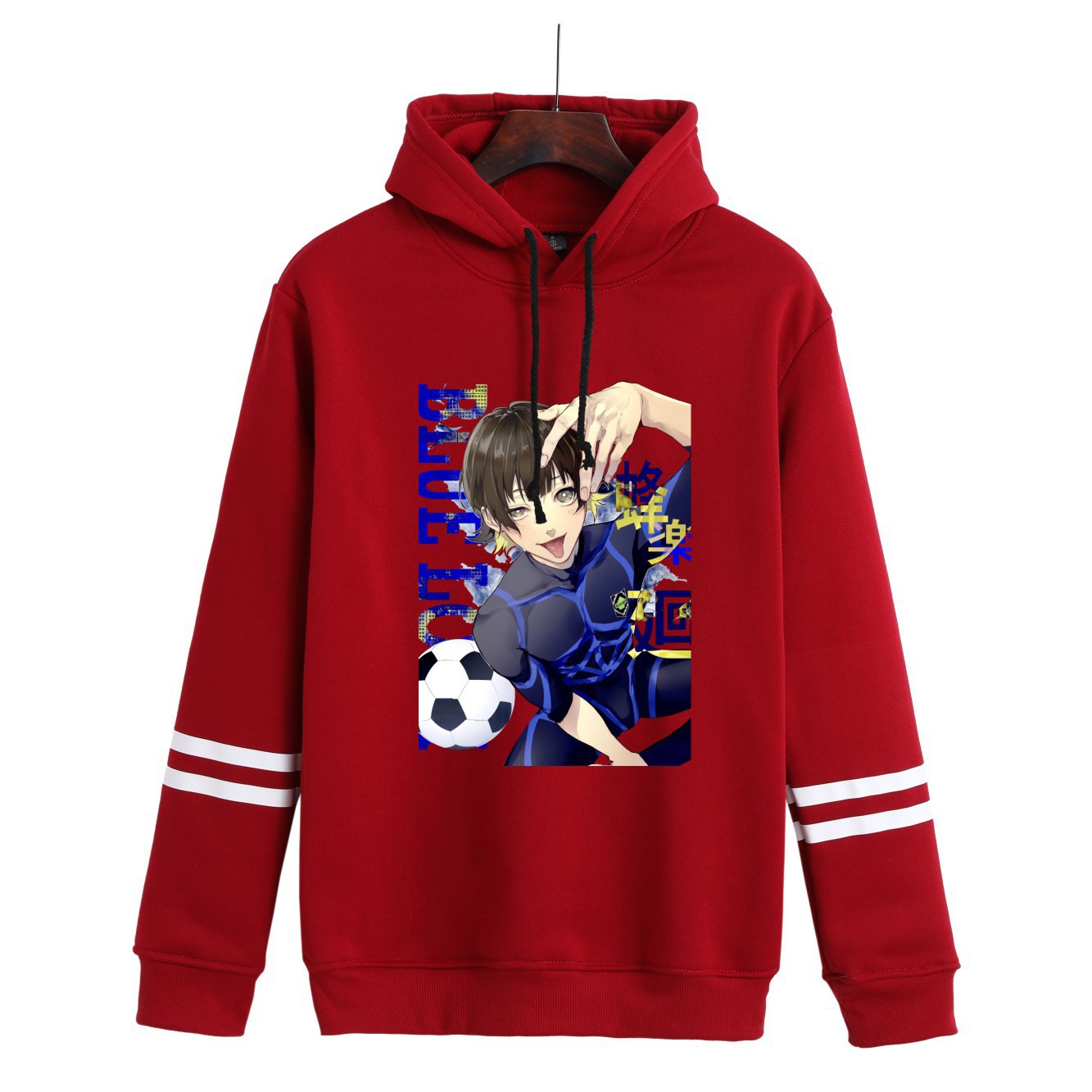 BLUE LOCK Blue Prison Plus Velvet Tamaño más hombres y mujeres Suéter de pareja Trend con capucha sudadera anime