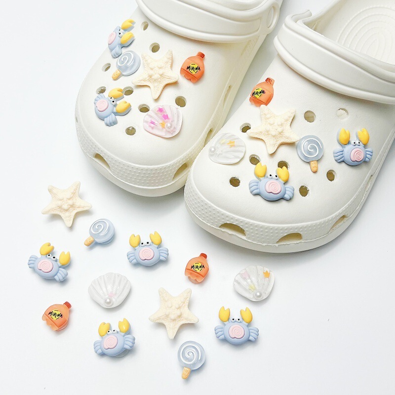 Croc Shoe Accessories DIY Removable Shoe Flower Shoe Buckle Decorative Buckle Ocean Star Cute Slippers Jewelry Shoe Flower Buckle