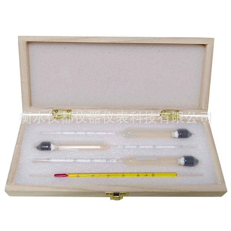 Эквиметр Алкоголь Концентрометр Алкоголомер Три группы Деревянная коробка Пластиковая коробка Измерение Вино 0-100 Тип тыквы