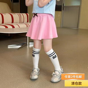[Big Sale Style] Girls Baby Large Skirt Pleated Skirt Summer Children's Casual Sports Style Drawstring Skirt