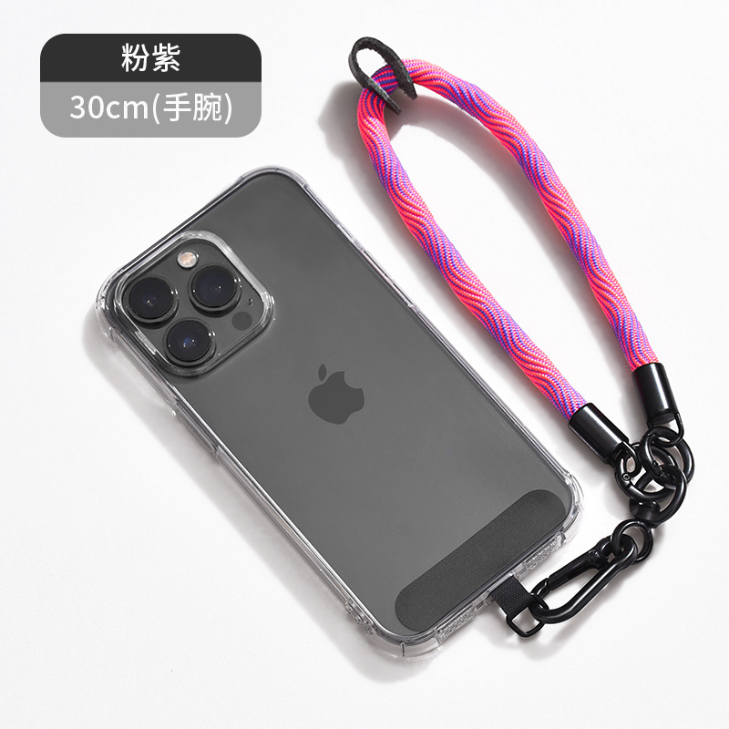 Cordón de teléfono móvil al por mayor crossbody ajustable avanzado Halter muñeca tejida Sling back clip caja del teléfono móvil correa de cordón