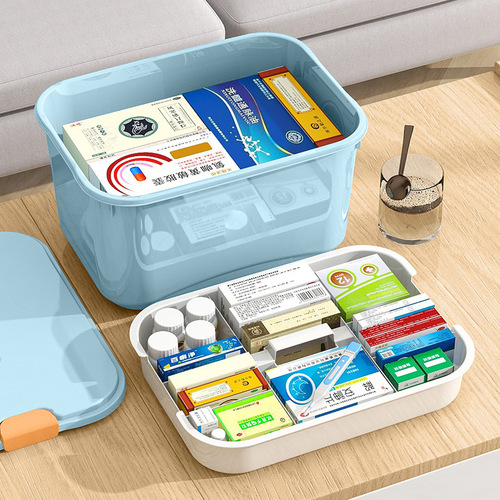 [Nafenai] Medical box household large-capacity first aid kit medical box portable storage box first aid medicine box