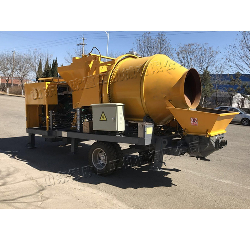 混凝土搅拌输送一体机 水泥砂浆混合机 建筑工地混凝土运输机