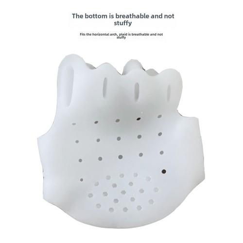 Silicone Toe Corrector Five-Hole Footbed Toe Separator Big Toe Deformity Corrector Magic Tool Forefoot Pad Half-Sized Pad