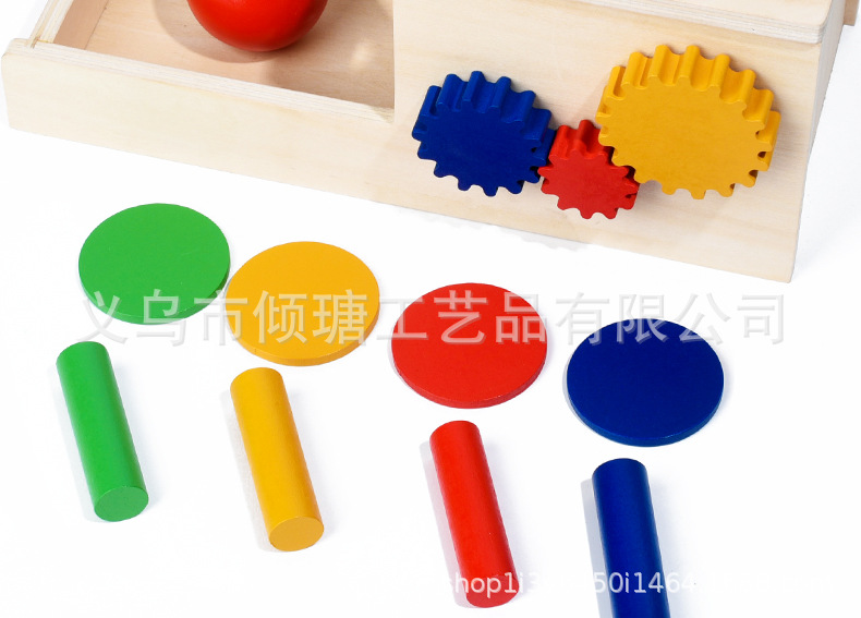 Montessori Çocuk Okul Öncesi Ahşap Eğitim Araçları Geometrik Şekil Eşleştirme Bilişsel Bilim Mekanizmalı Oyuncak