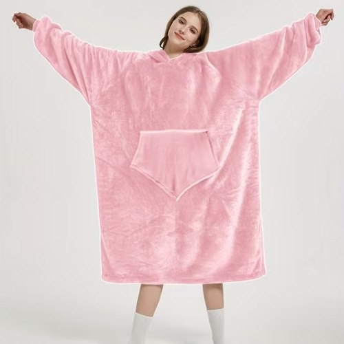 Polar Fleece Hooded Sweat Suit for Warmth, TV Blanket for Outdoor Cold Protection, Couple Set Hooded Sweatshirt Fleece