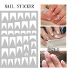 White red nail stickers for nails, fake nails