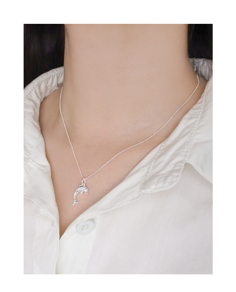 1 Piece Quantity 925 Sterling Silver Plating Fish Pendant Necklace