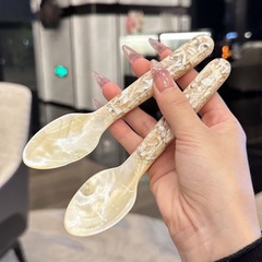 貝殻スプーン食事とスープ家庭用業務用精緻スプーン16cm