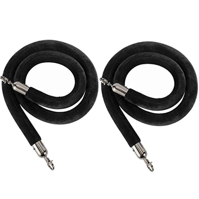 2팩 - 1.5m 블랙 실버 후크