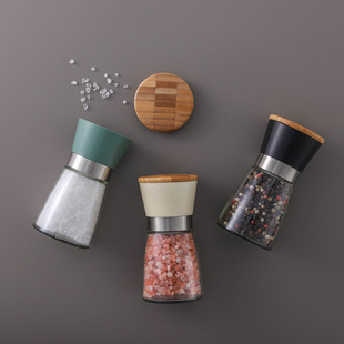 Customized source factory export standard food grade plastic salt pepper grinder ceramic core thickness adjustable