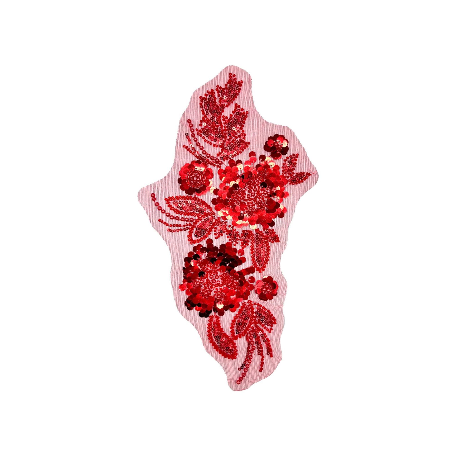 Red inferior multicolor sequinilla clavos cuentas bordado parche flor de moda vestido de boda vestido vestido de rendimiento ropa accesorios image 11