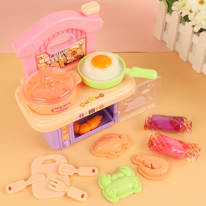 Meijia Yuan ダイニングテーブル オムレツマシン (ポッピングキャンディー + ゼリー) 子供用楽しいままごとキャンディー 22g*6 個 (箱入り)|undefined