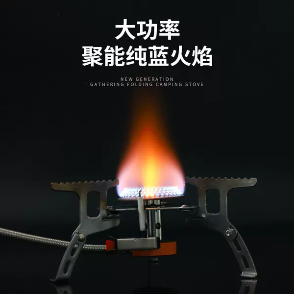 Outdoor Portable Camping Stove, Detachable Gas Stove, Flat Gas Canister, Foldable Stove with Electronic Ignition