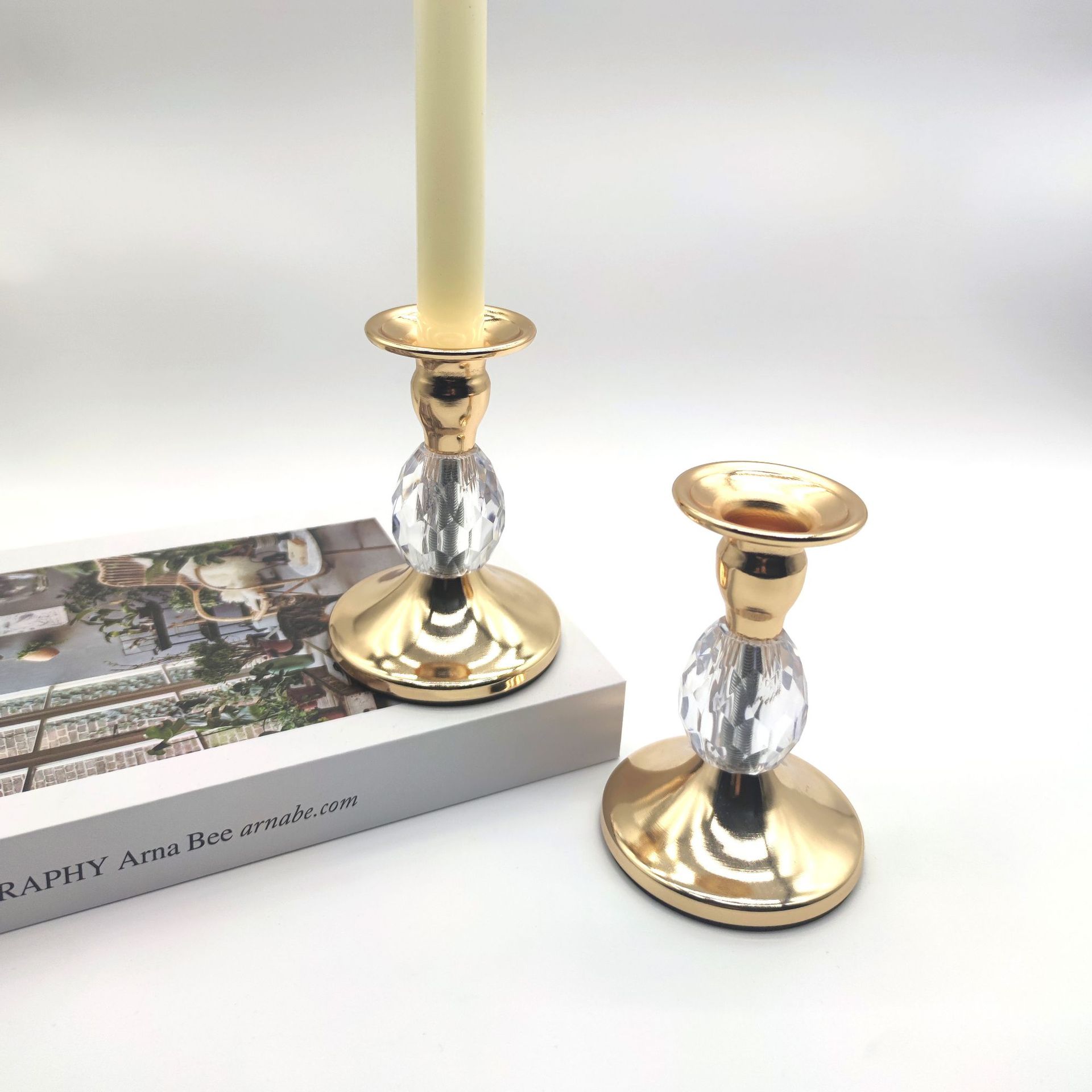 Candelaria nórdica simple candelabros de hierro forjado candelabros de bodas decoraciones de atmósfera romántica taza de velas lotes