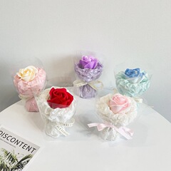 ミニポケットミーティング小さな花束ローズソープフラワー永遠の花造花ギフトボックス誕生日ギフト装飾