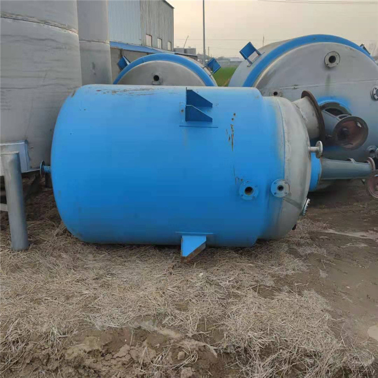 反应釜二手电加热盘管反应釜 机械密封反应釜二手5立方搪瓷反应釜