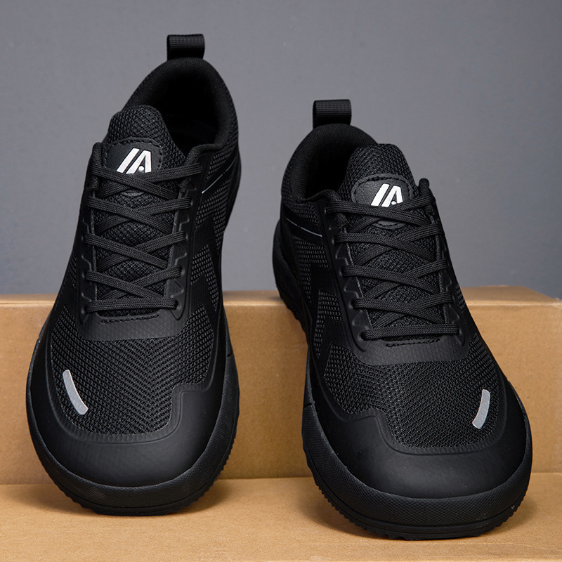 Widened men's shoes 47 sneaker yards 48 mesh breathable barefoot shoes wear-resistant black labor protection width last casual shoes