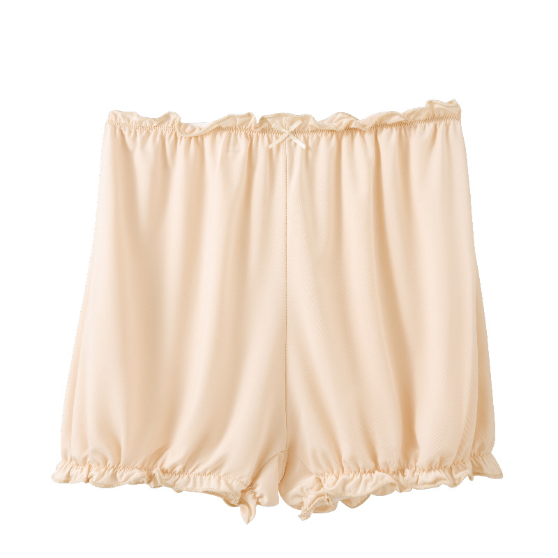 Pantalones de seguridad de linterna de seda de hielo para mujer, estilo fino de verano, pantalones de calabaza anti-desplazamiento, pantalones cortos de alta elasticidad, pantalones de seguridad para mujer