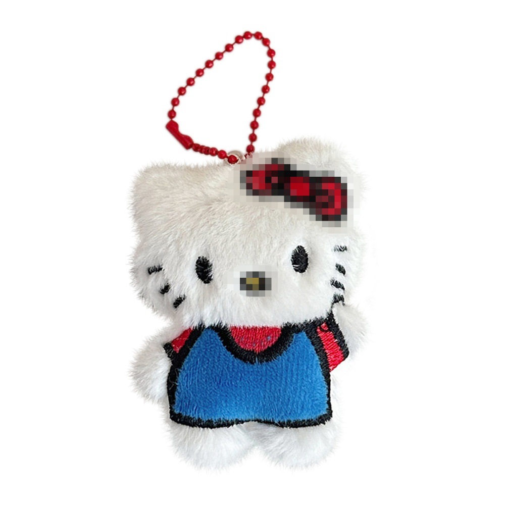 Lindo gato de dibujos animados muñeco de peluche colgante niña corazón bolso accesorios llavero de todo fósforo colgante regalo de novia