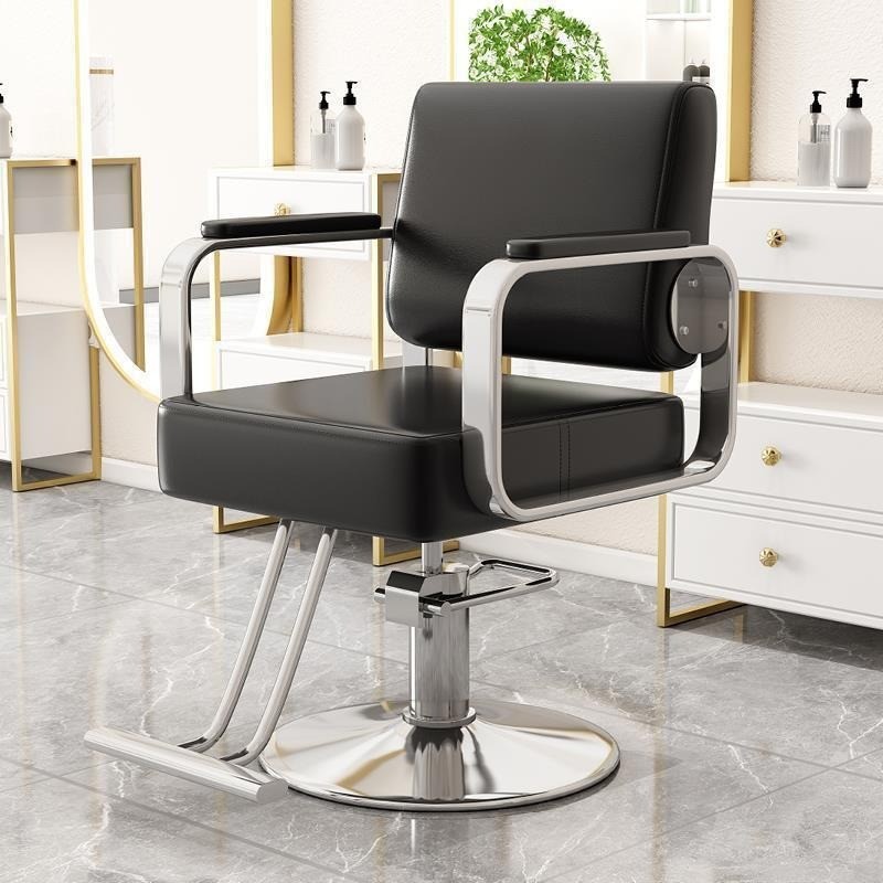 silla de peluquería fábrica de elevación personalizada rotativa silla de peluquería de acero inoxidable silla de peluquería profesional silla de peluquería