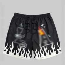 跨境亚马逊速卖通夏威夷休闲男士短裤夏季糖果色3D印花五分沙滩裤