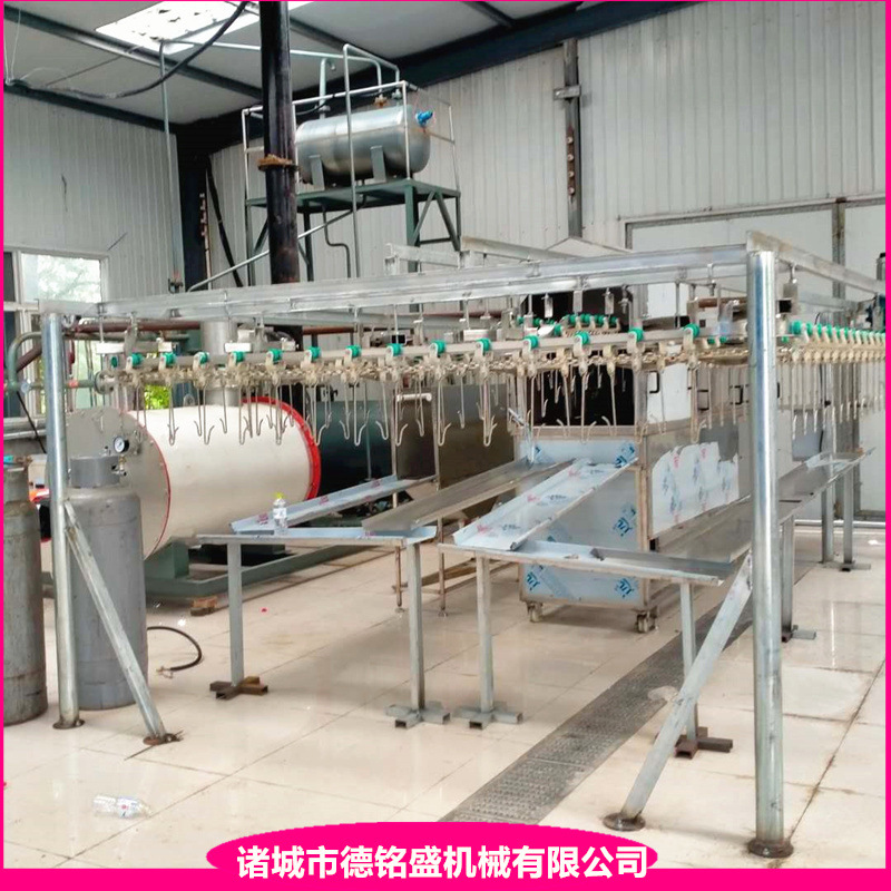 鸡鸭鹅喷糖稀设备 炸扒鸡上色流水线 电加热扒鸡油炸机