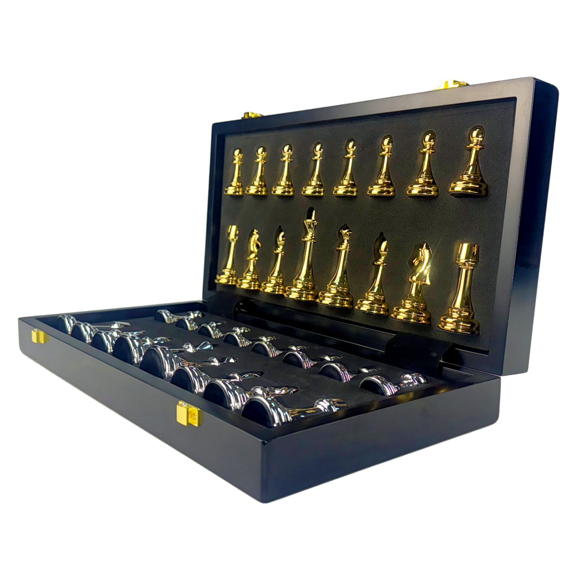 Fábrica directa de 15 pulgadas juegos de ajedrez de madera tablero de ajedrez plegable portátil productos de comercio electrónico transfronterizo calientes
