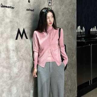 新款女装纯色圆领针织打底衫宽松内搭外穿2026秋季女休闲开衫