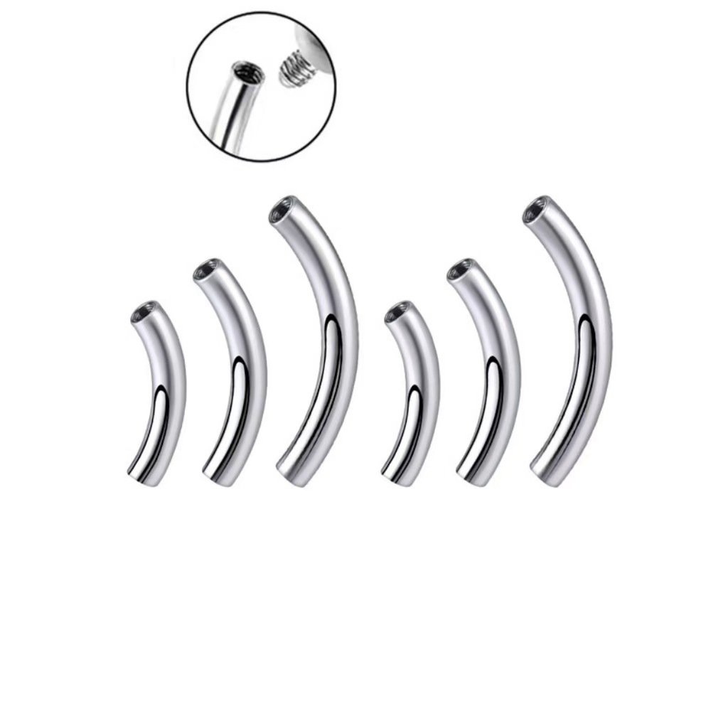 Gebogen staafje voor body piercing in titaniumlegering_voghion.com