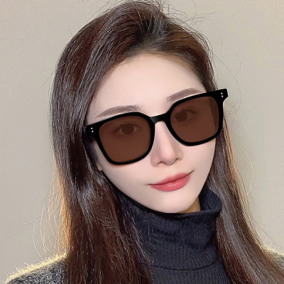 2022新款gm茶色墨镜女 防紫外线太阳镜时尚男潮偏光镜高级感ins