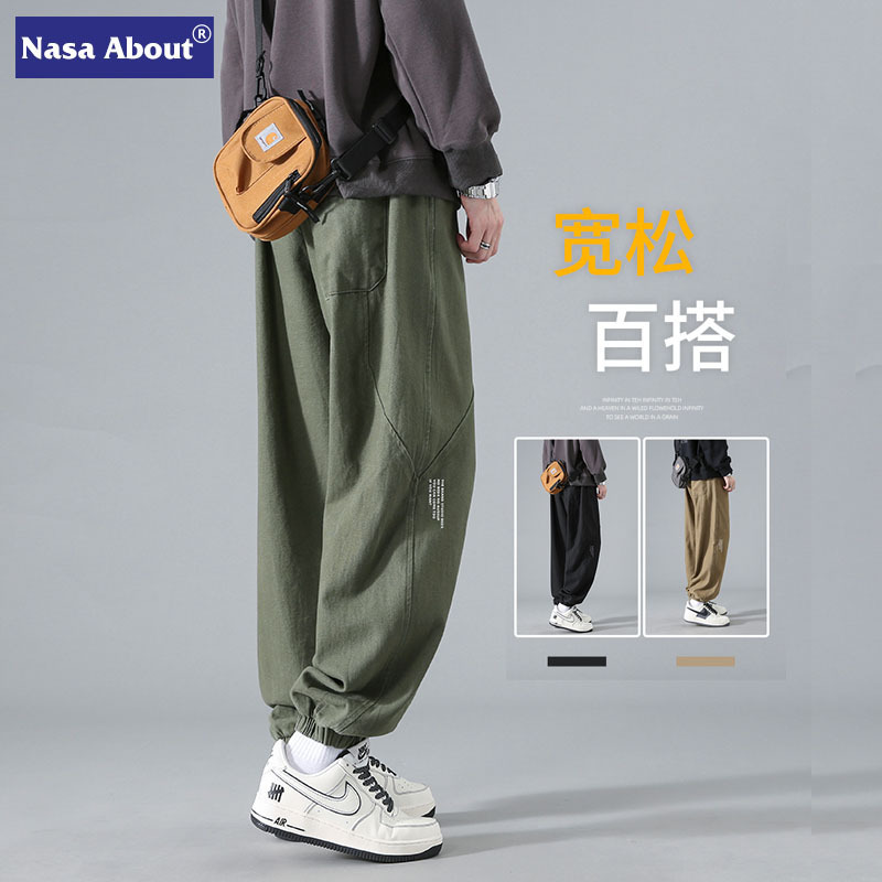 NASA Work Pants Men's Spring and Autumn American Style Pure Cotton Sports Pants Men's Trendy Casual Pants NASA Work Pants Men's Spring and Autumn American Style Pure Cotton Sports Pants Men's Trendy Casual Pants