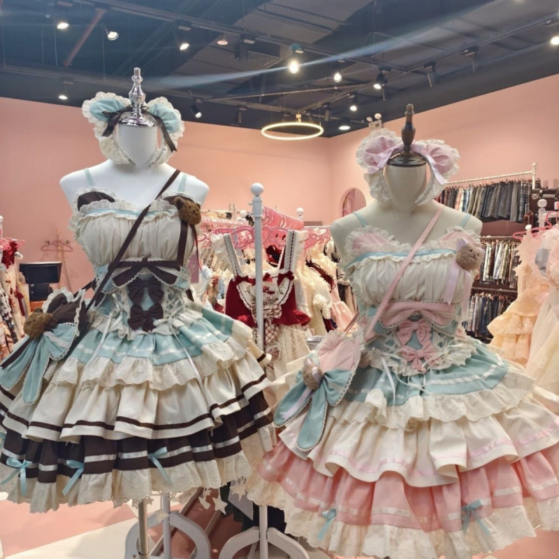 フランスの初恋ミルクスイートドレス雰囲気ロリータプリンセスパフケーキロリータドレス|undefined