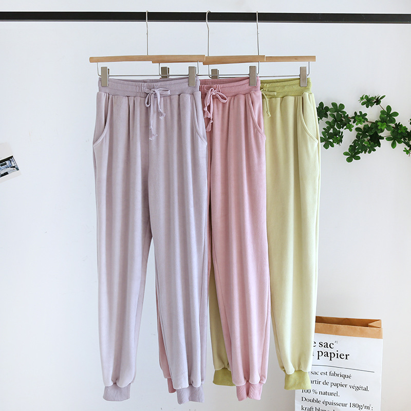 Directo de fábrica pareja Otoño e Invierno Nueva Isla suéter terciopelo caliente desgaste del hogar traje manga larga se puede usar fuera