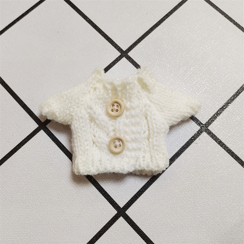 Venta caliente perro cabeza 14cm muñeco de peluche suéter colección de accesorios de ropa rabu ropa spot al por mayor