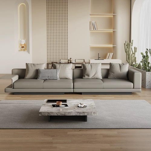 Italian leather sofa first layer cowhide living room connery sofa simple modern small apartment sofa