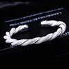 Fashionable silver woven bracelet with pigtail, European style