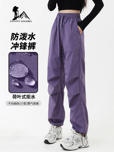 Functional Wind Rushant Pants Women's 2024 New Summer Outdoor Windproof Waterproof Quick-drying Climber Pants Casual Sports Trousers