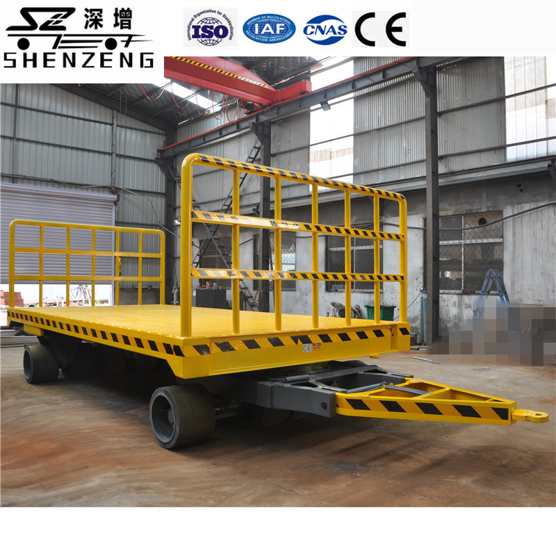 60吨平板拖车 厂内移动货物推车 仓库搬运拉货平板拖车 重型挂车