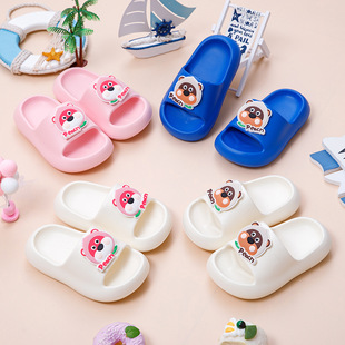 Eva Kidsren's Summer Girls' Sandals New Anti-Slip Indoor and Outdoor Cartoon Cute Deodorant Bath Soft Bottom Boys