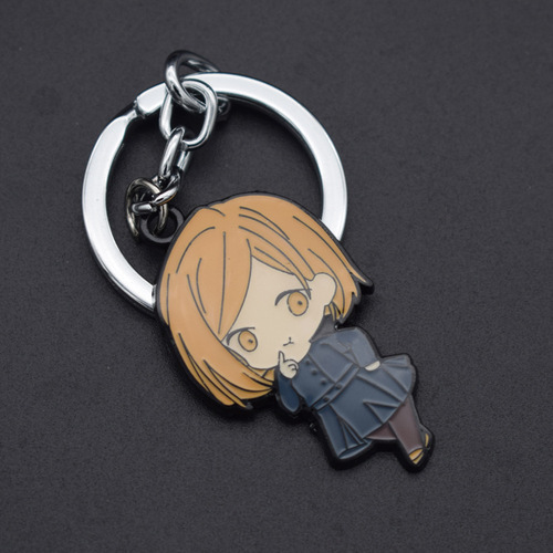 Foreign trade animation peripheral spell battle keychain Gojo Wuhu Zhansutan metal Q version trinket pendant